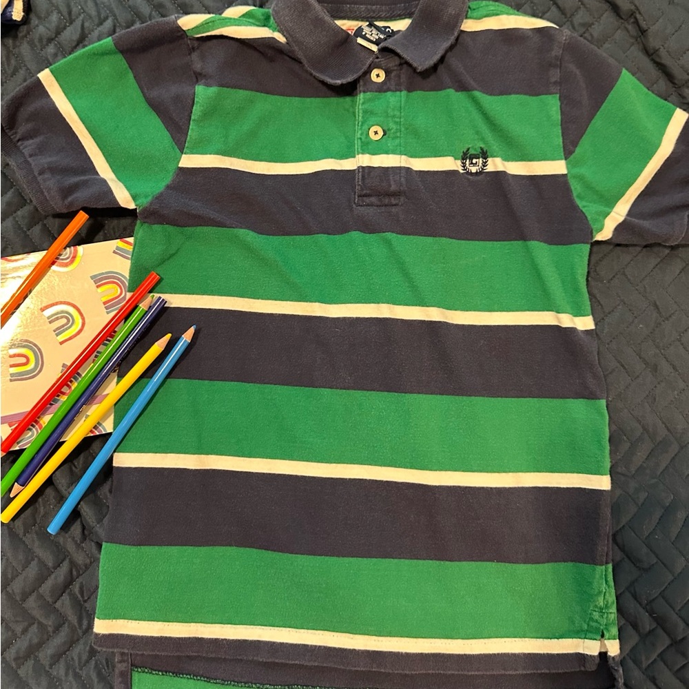 Boys Polo by Ralph Lauren green stripe